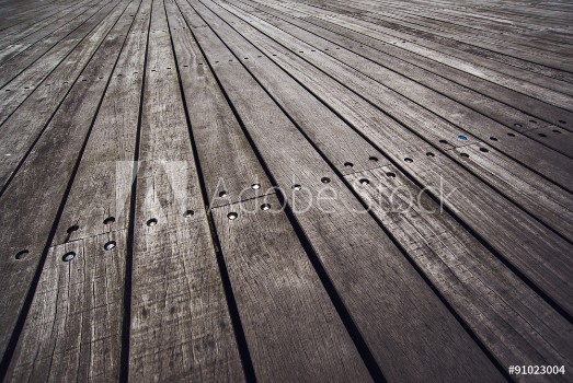 Picture of Rustic Wooden Floor Boardwalk in Perspective